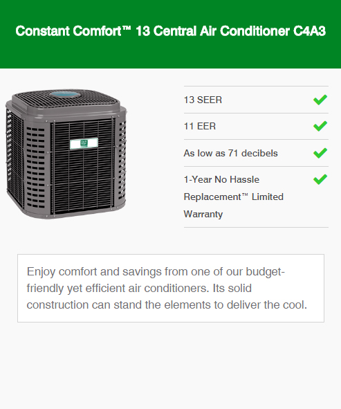 Constant Comfort 13 Central Air Conditioner C4A3